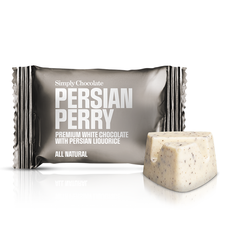 Chokolade Bites m. lakrids, Persian Perry 10g