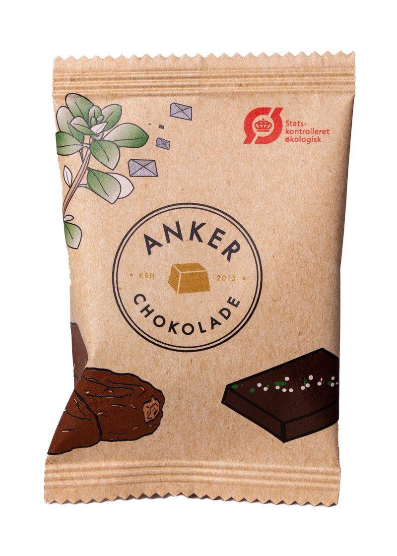 Anker Chokolade Dadler & Læsø Sydesalt Flowpack - Chokolade med citrontimian