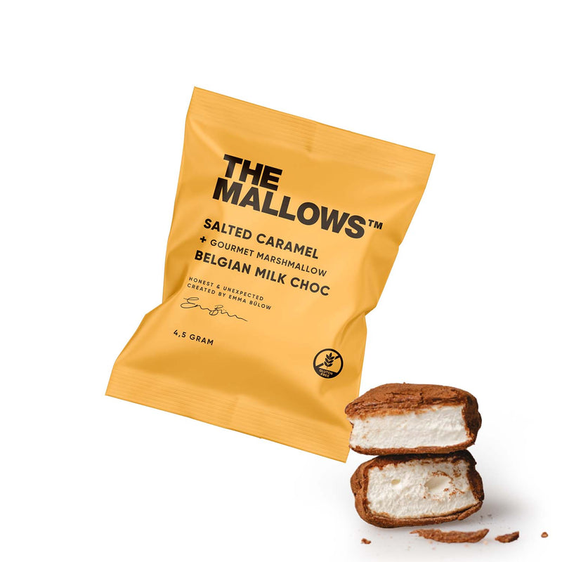 The Mallows Salted Caramel Flowpack | Gourmet skumfiduser med karamel og chokolade